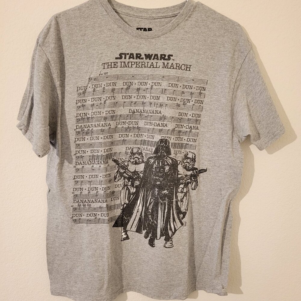 Men’s Star Wars T-Shirt The Imperial March Darth Vader & Storm Troopers